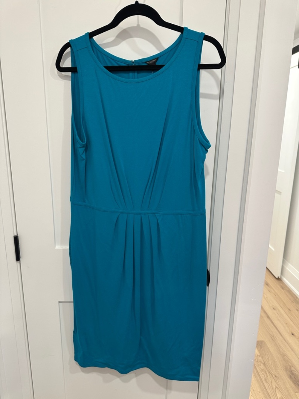 Ann Taylor Turquoise Sleeveless Midi Dress